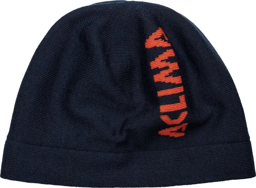 Marineblå ullue fra Aclima, modellen WarmWool Jib Beanie, produktbilde