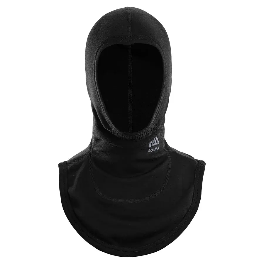 Svart balaklava i ull fra Aclima, modellen DoubleWool, produktbilde