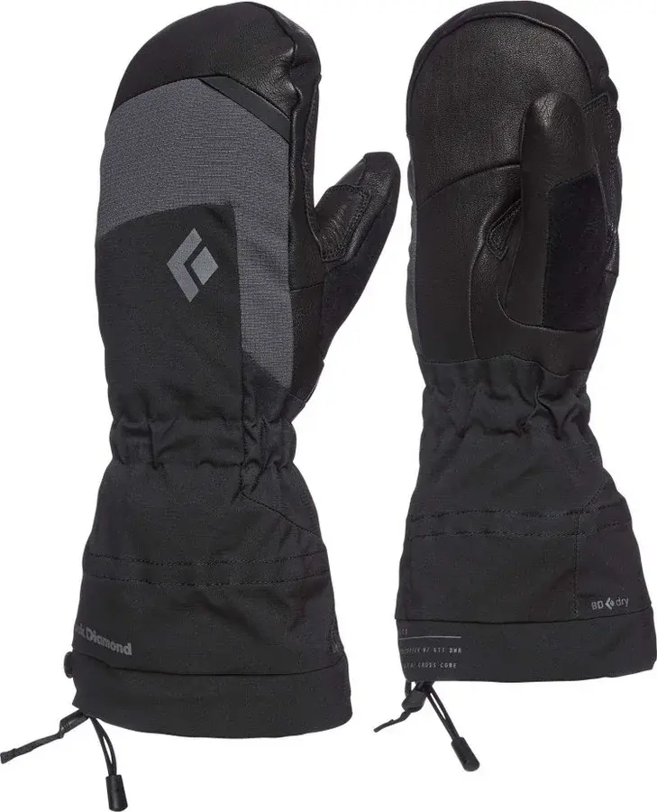 Svarte isolerte votter fra Black Diamond, modellen Mercury Mitts, produktbilde