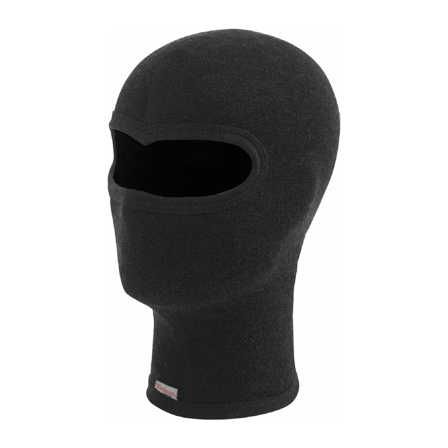 Svart ullbalaklava fra Woolpower, modellen Balaclava 200, produktbilde